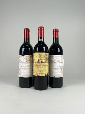 trois bouteilles de vin sont alignées sur une table