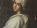 portrait d'une femme portant un turban blanc