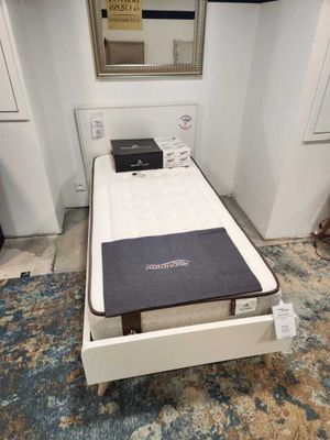 Ensemble 90 x 190 marque CELIO : tête de lit avec cadre blan…