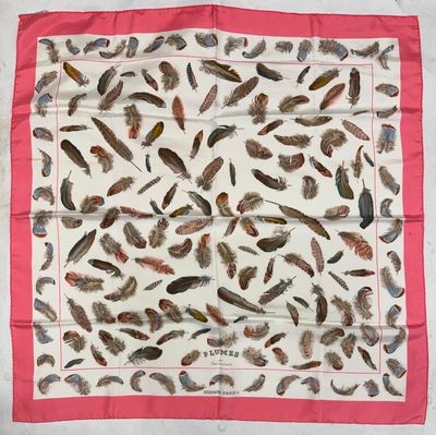 Carré Hermès - Les Plumes - Rose - Photo 1