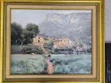 a picture of a painting on the wall of a house