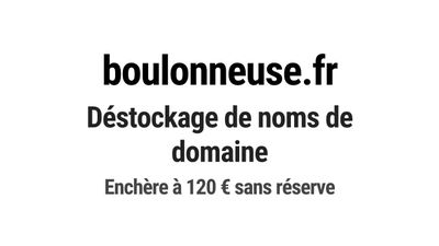 Nom de domaine boulonneuse.fr. Catégorie: Construction et BT…