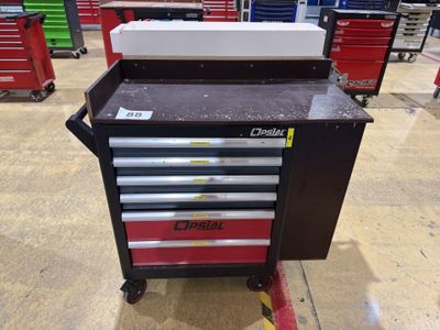craftsman ' s tool cabinet with drawers and a counter top