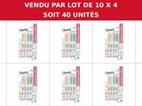 pack of 10 assorted pens with different colors and sizes