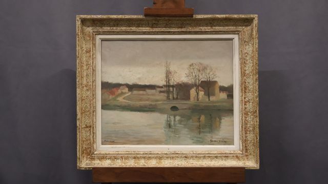 Maurice LEBLANC (XXème) « Etang du loup » alentour de Gouzon en C...