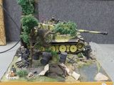 a model of a tank on display on a table