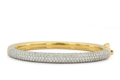Bracelet en or jaune 18 carats serti de diamants taille bril…