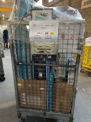 a cart with a lot of items in it