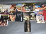 beaucoup de livres sur la table