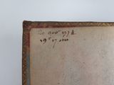 an old picture of a painting with writing on it
