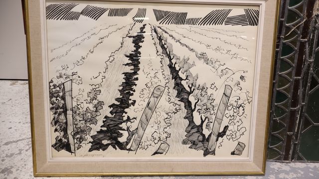 André FOUGERON encre sur papier signée en bas à gauche 48 x 63 à ...