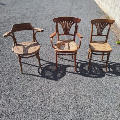 THONET Ensemble de 3 sièges comprenant