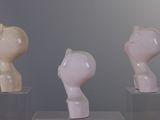 three vases that are sitting on top of each other