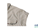 a picture of a white shirt with a checkered pocket