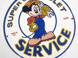 une image représentant un panneau de service sur lequel figure un personnage de bande dessinée