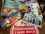 a wooden chair with a sign on it that says homelbour tiger box