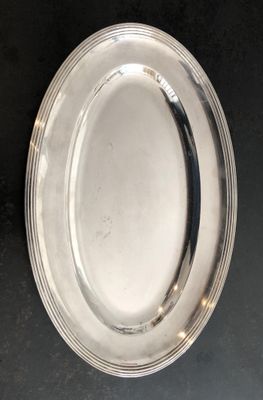 CHRISTOFLE, plat ovale en métal argenté, 7 12, 132942, petit…