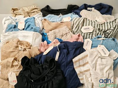 un tas de vêtements posés sur une table