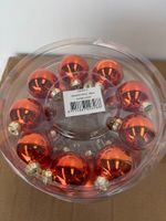 (x288) Boules de noêl 40 mm en verre "combiné orange" 8 tube… (photo 3)