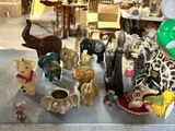a lot of small figurines that are on the table