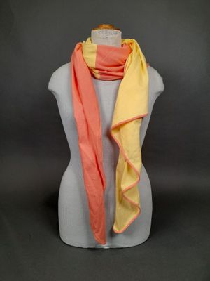 ERES. Cache-épaules en jersey de coton orange et jaune.