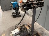 a machine that is sitting on a pallet in a garage