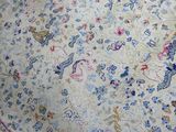 a very large rug with many different colors on it