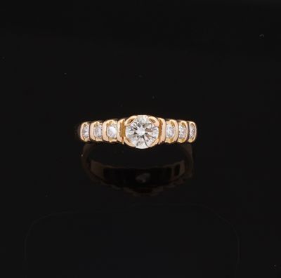 a diamond and gold ring