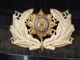an image of a hat with a badge on it