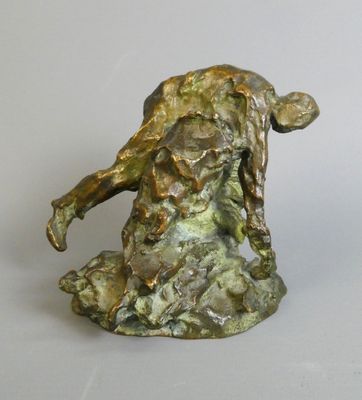 statue of a man with a dog on his back