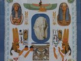 une photo d'une œuvre d'art égyptien exposée