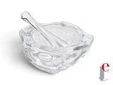 a glass bowl with a spoon and a spoon in it