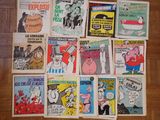 a lot of comic books on the floor