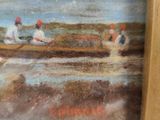 a painting of a group of people in a boat