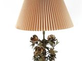a lamp that is sitting on top of a table