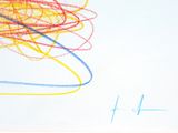 a picture of a child ' s drawing with colored pencils