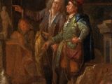 an image of a painting of two men standing in a room