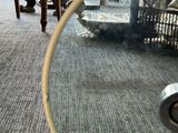 a reflection of a person in a mirror on the floor