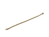 a close up of a gold chain on a white background