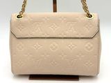 louis vuitton beige monograme leather chain shoulder bag