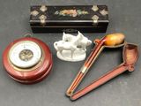 various items that are sitting on a table