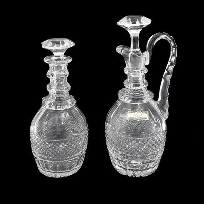 SAINT LOUIS, modèle Trianon Carafe et aiguière en cristal ta…