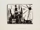 an image of a black and white drawing of a lighthouse