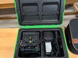 a green case that is open on a table