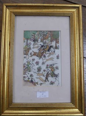 PERSE PEINTURE sur tissu Dim totales: 38 x 28cm