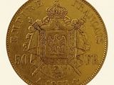 l'image d'une pièce d'or sur laquelle figurent des armoiries
