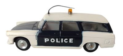une voiture de police miniature blanche et bleue