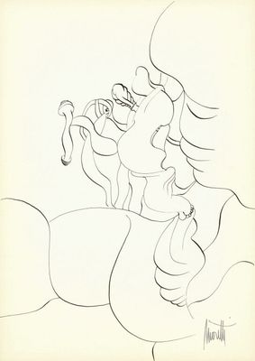 Raymond MORETTI (1931 - 2005) - Composition, Dessin original…