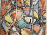 a drawing of a painting of a colorful abstract design