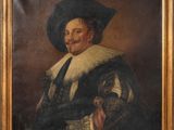 Portrait d'un homme accompagné d'un chien